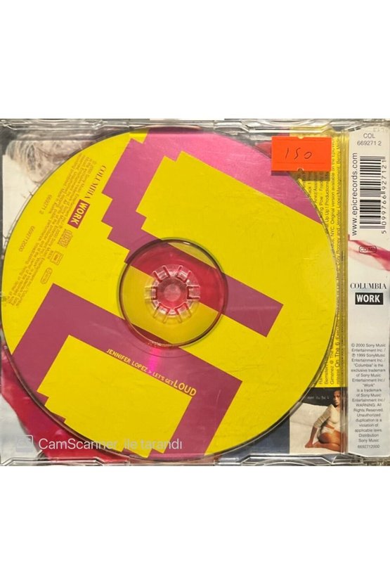 (PLAK DEĞİLDİR CD DİR) Jenifer Lopez Lets Get Loud Maxi Single Cd