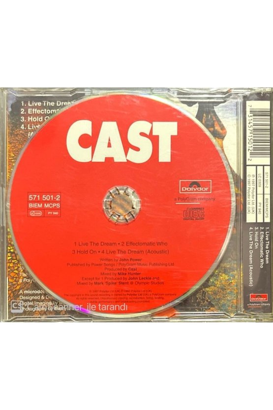 (PLAK DEĞİLDİR CD DİR) Cast Live The Dream Maxi Single Cd