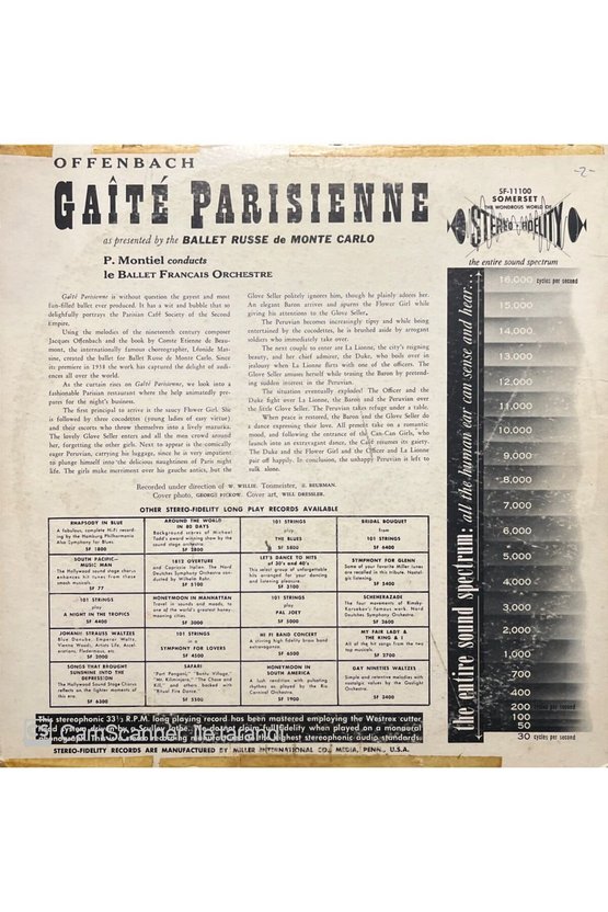Offenbach Gaite Parisienne LP Plak