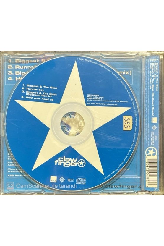 (PLAK DEĞİLDİR CD DİR) Claw Finger Biggest & The Best Maxi Single Cd