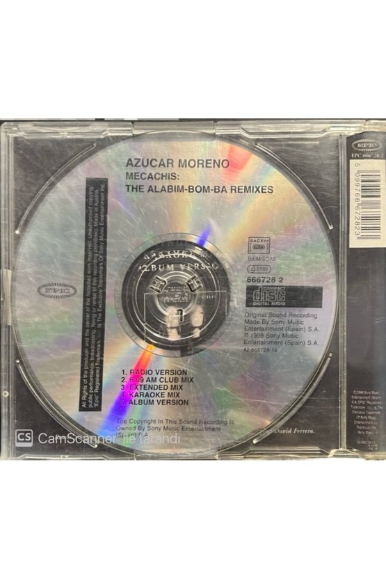 (PLAK DEĞİLDİR CD DİR) Azucar Moreno Mecashis The Alabim Bom Ba Remixed Maxi Single Cd