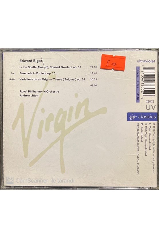 (PLAK DEĞİLDİR CD DİR) Elgar Enigma Variations Classic Classic Cd