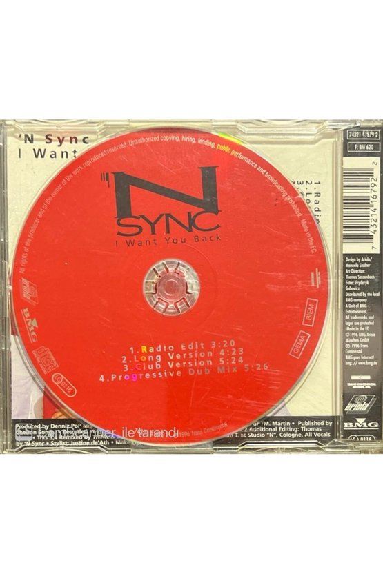 (PLAK DEĞİLDİR CD DİR) Nsync I Want You Back Maxi Single Cd
