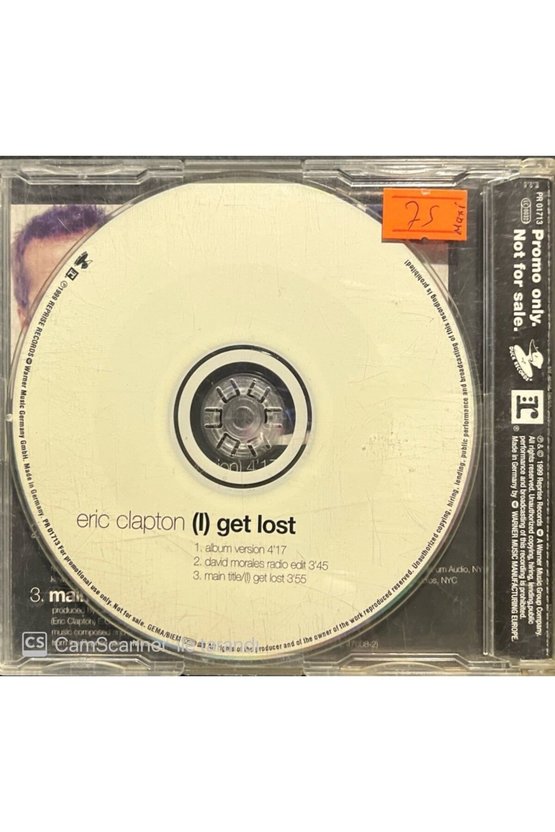 (PLAK DEĞİLDİR CD DİR) Eric Clapton (I) Get Lost Maxi Single Cd
