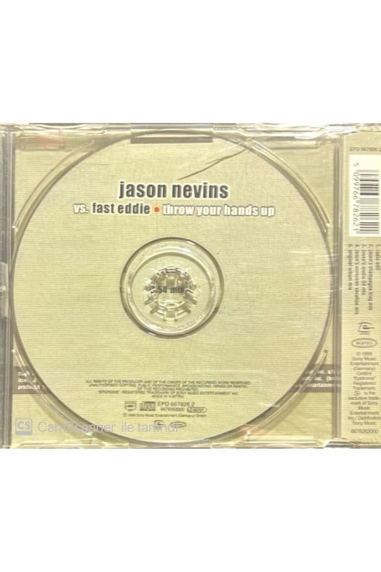 (PLAK DEĞİLDİR CD DİR) Jason Nevins Vs. Fast Eddie Throw Your Hands Up Maxi Single Cd