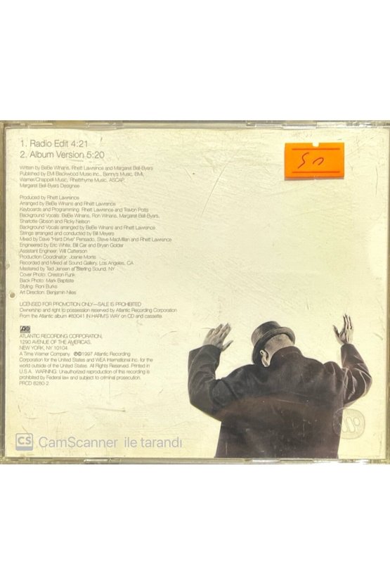 (PLAK DEĞİLDİR CD DİR) Bebe Winans In Harms Way Maxi Single Cd