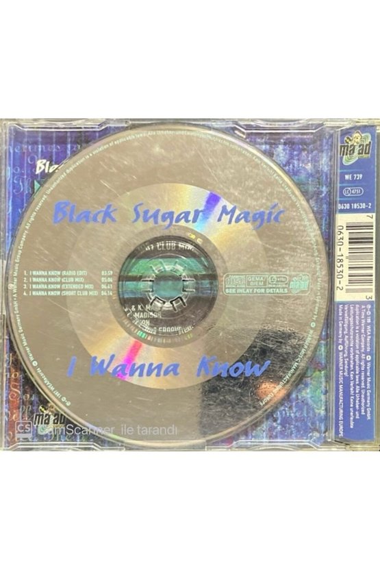 (PLAK DEĞİLDİR CD DİR) Black Sugar Magic I Wanna Know Maxi Single Cd