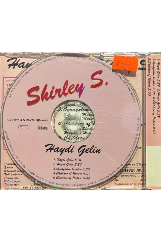 (PLAK DEĞİLDİR CD DİR) Shirley S. Haydi Gelin Maxi Single Cd