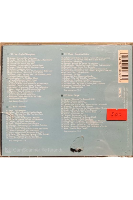 (PLAK DEĞİLDİR CD DİR) Classical Dreams Box Set 4 Cd