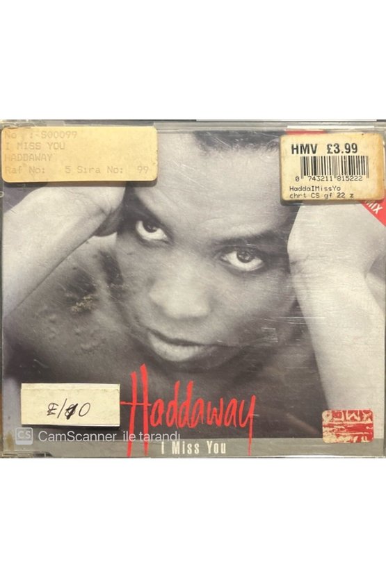 (PLAK DEĞİLDİR CD DİR) Haddaway I Miss You Maxi Single Cd