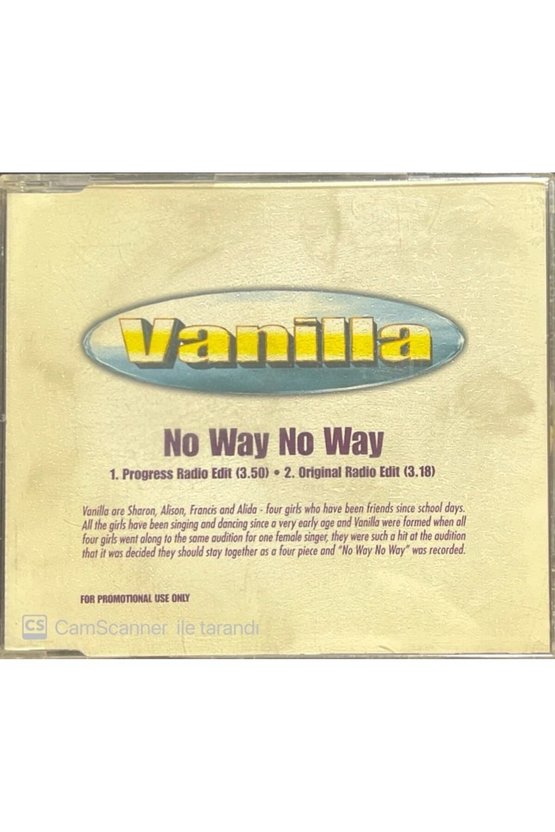 (PLAK DEĞİLDİR CD DİR) Vanilla No Way No Way Maxi Single Cd