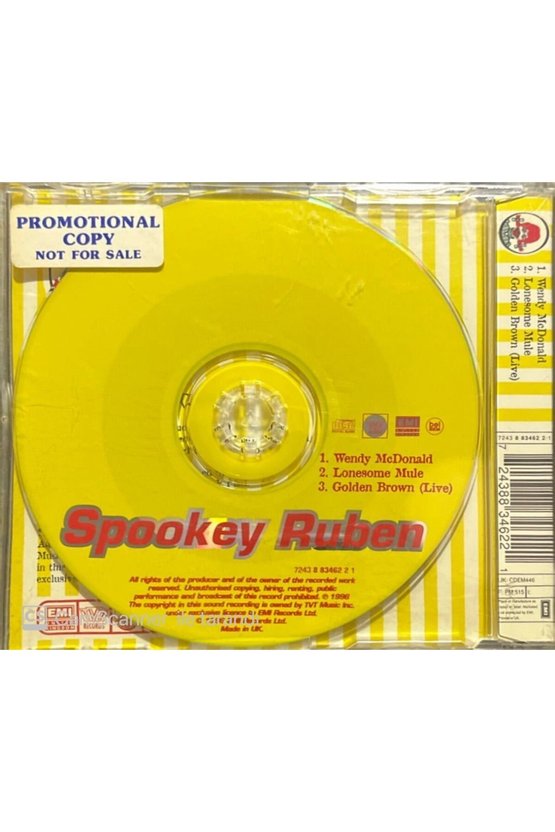 (PLAK DEĞİLDİR CD DİR) Spokey Ruben Wendy Mcdonald Maxi Single Cd