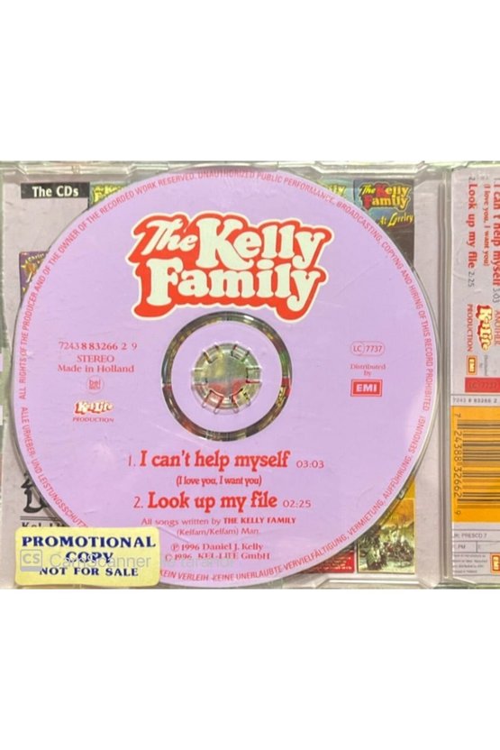 (PLAK DEĞİLDİR CD DİR) The Kelly Family I Cant Help Myself Maxi Single Cd