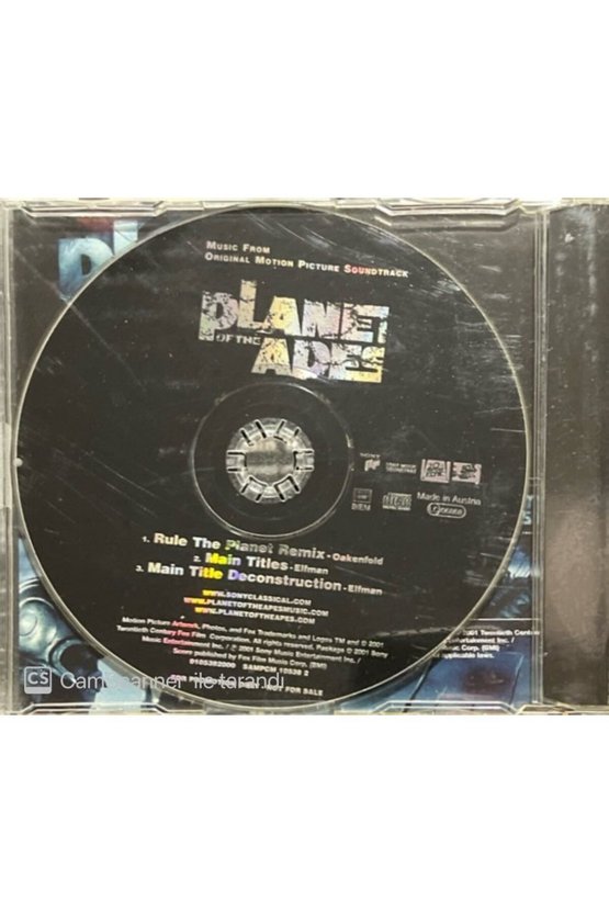 (PLAK DEĞİLDİR CD DİR) Planet Of The Apes Soundtrack Maxi Single Cd