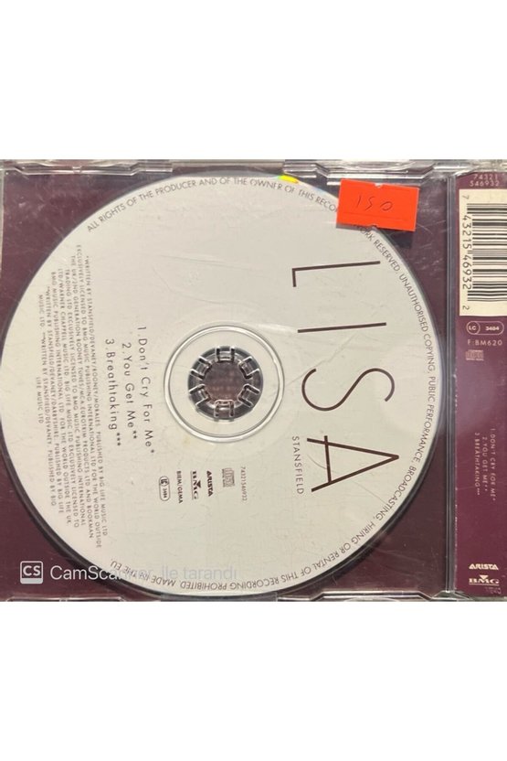 (PLAK DEĞİLDİR CD DİR) Lisa Stansfield Dont Cry For Me Maxi Single Cd