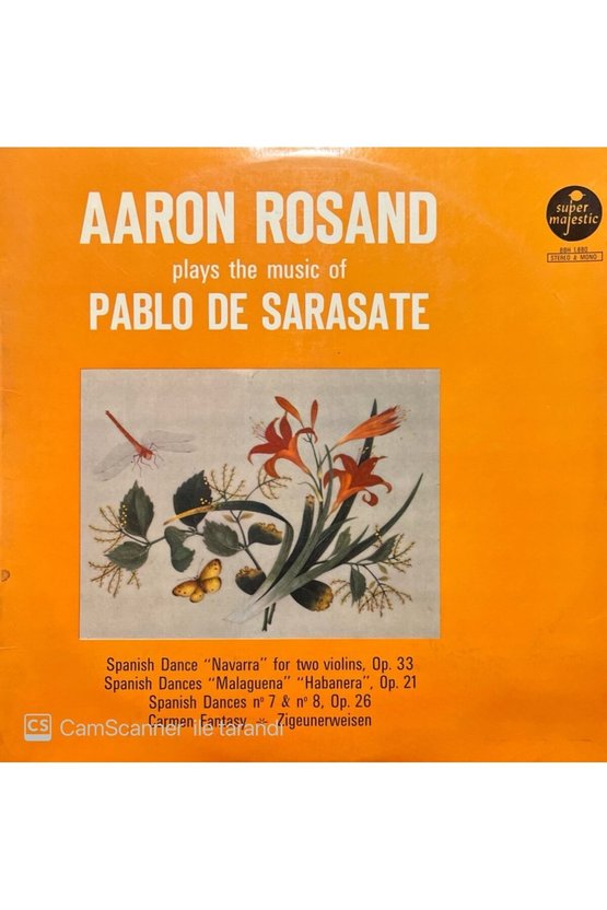 Aaron Rosand Pablo De Sarasate LP Plak
