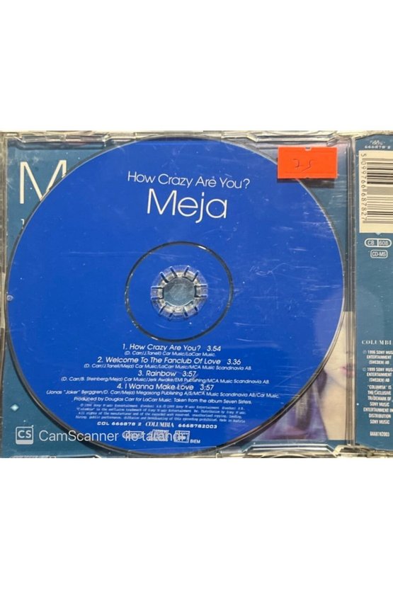 (PLAK DEĞİLDİR CD DİR) Meja How Crazy Are You Maxi Single Cd