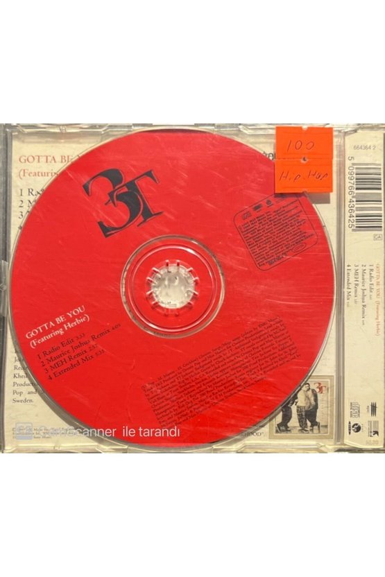 (PLAK DEĞİLDİR CD DİR) 3t Gotta Be You Hip-hop Maxi Single Cd