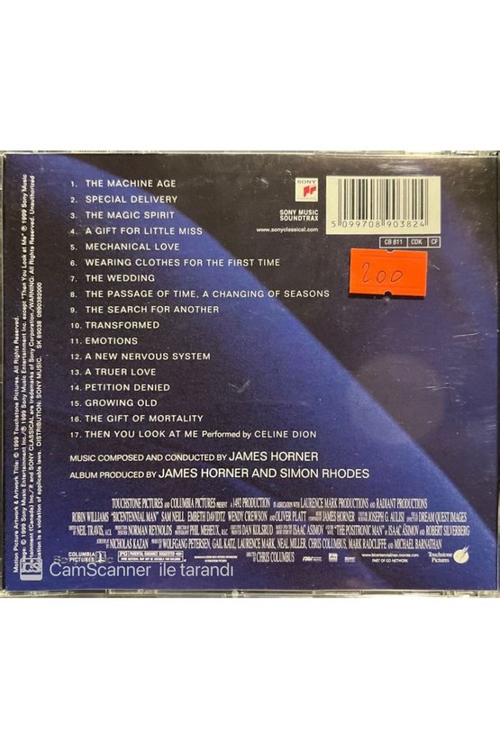 (PLAK DEĞİLDİR CD DİR) Robin Williams Bicentennial Man Soundtrack Cd