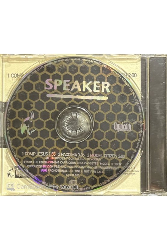 (PLAK DEĞİLDİR CD DİR) Speaker Song From Model Citizen Maxi Single Cd