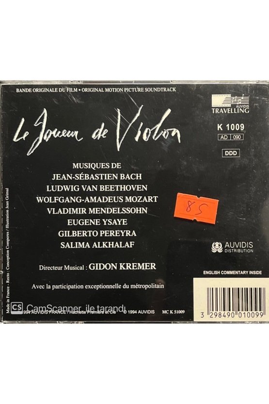 (PLAK DEĞİLDİR CD DİR) Le Joueur Violın Soundtrack Cd