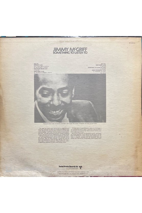 Jimmy McGriff Something To Listen To LP Plak
