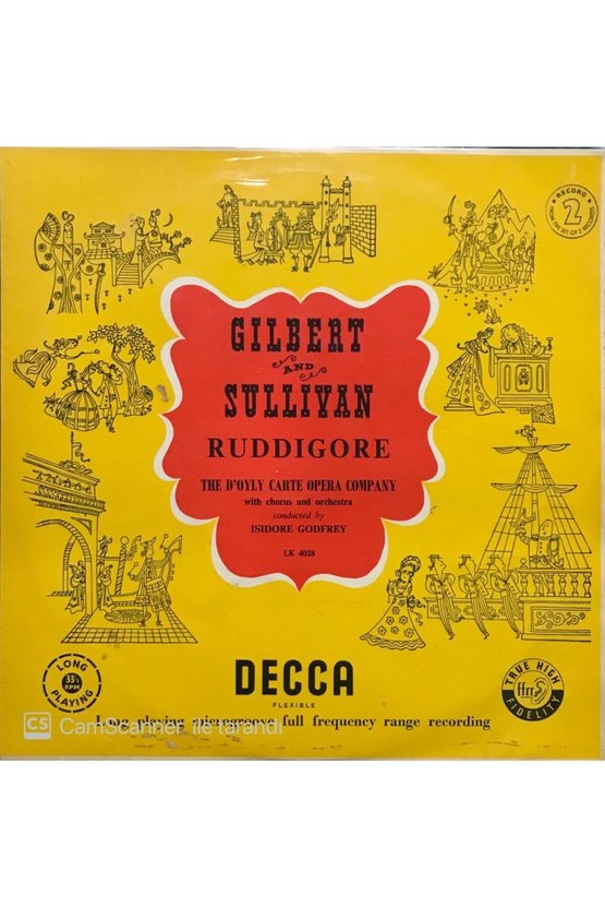 Gilbert And Sullivan Ruddigore 2 Plaklık Set LP Klasik Plak