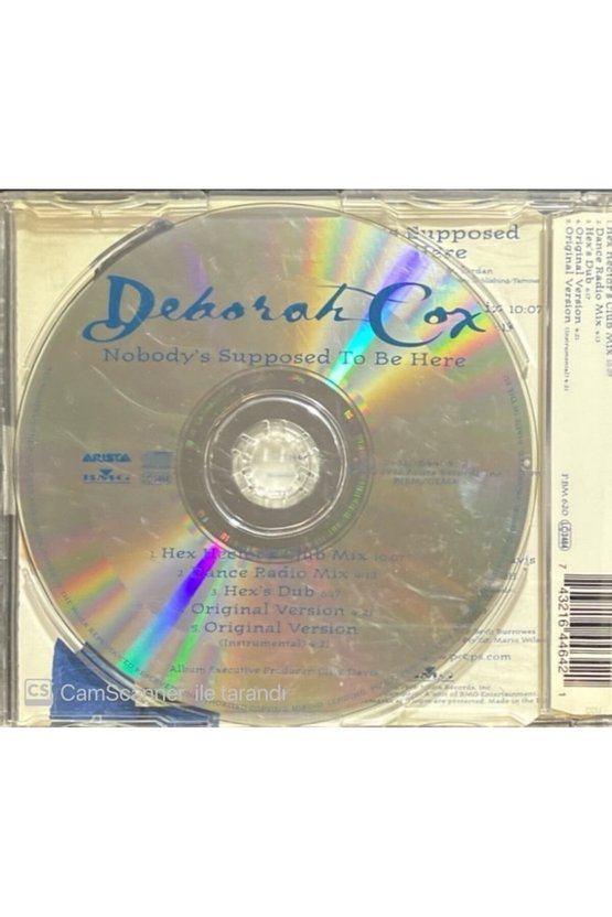(PLAK DEĞİLDİR CD DİR) Deborah Cox Nobodys Supposed To Be Here Maxi Single Cd