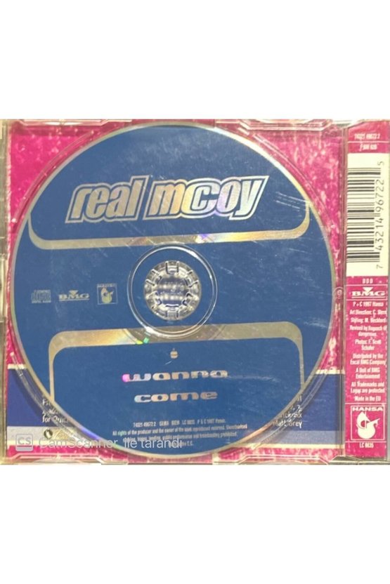 (PLAK DEĞİLDİR CD DİR) Real Mc Coy I Wanna Come Maxi Single Cd