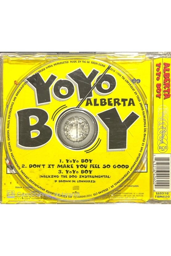 (PLAK DEĞİLDİR CD DİR) Alberta Yoyo Boy Maxi Single Cd