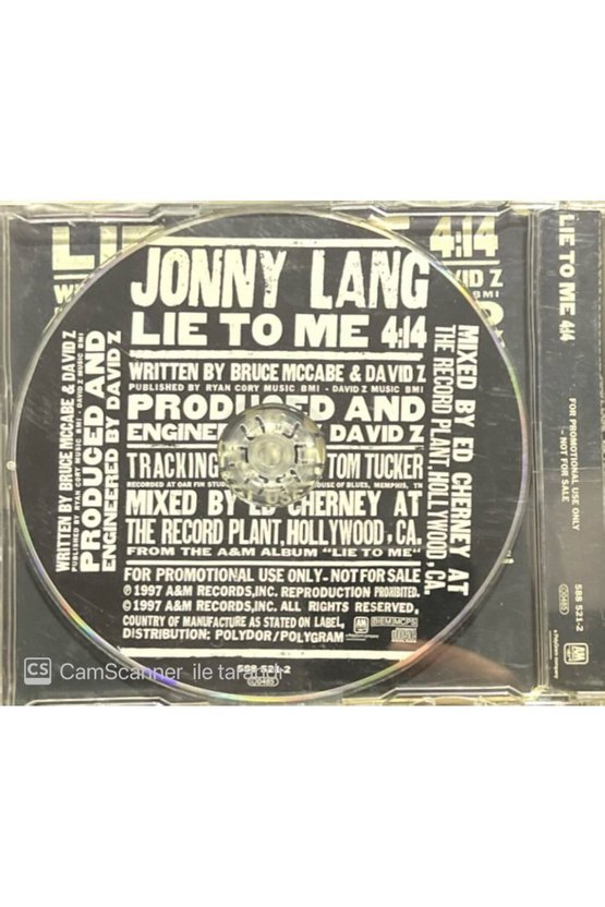 (PLAK DEĞİLDİR CD DİR) Johnny Lang Lie To Me Maxi Single Cd