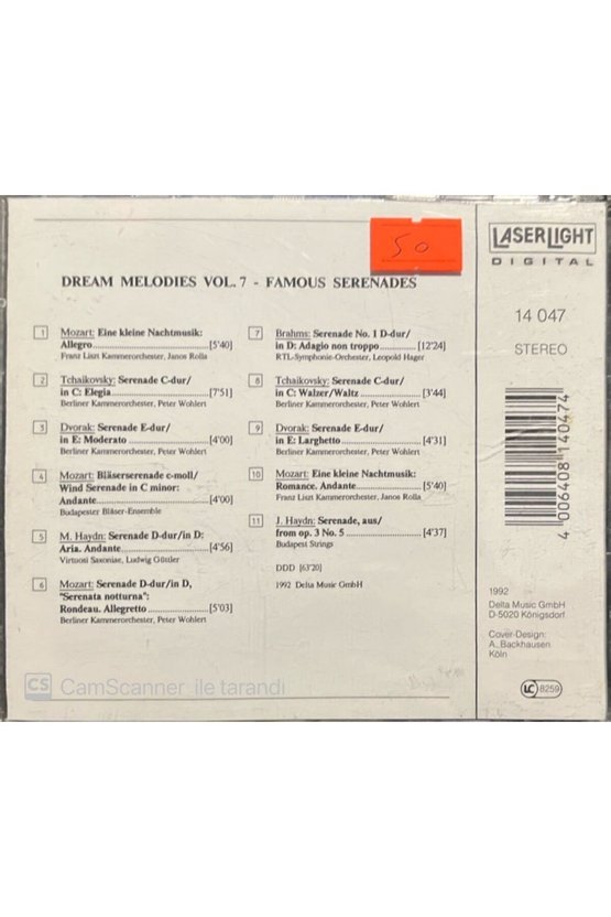 (PLAK DEĞİLDİR CD DİR) Dream Melodies Cd