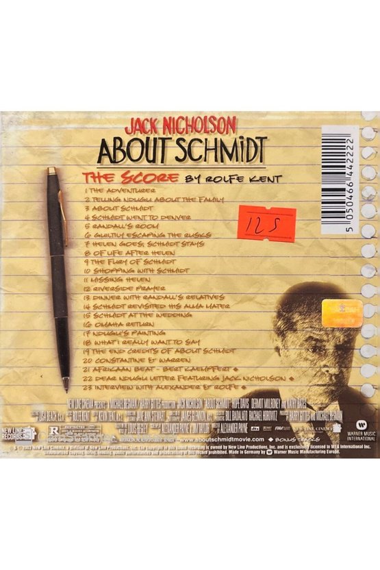(PLAK DEĞİLDİR CD DİR) Jack Nicholson About Schmidt The Score Soundtrack Cd