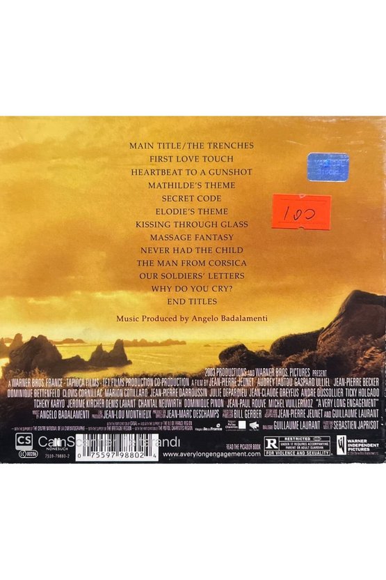 (PLAK DEĞİLDİR CD DİR) Audrey Tautou A Very Long Engagement Soundtrack Cd