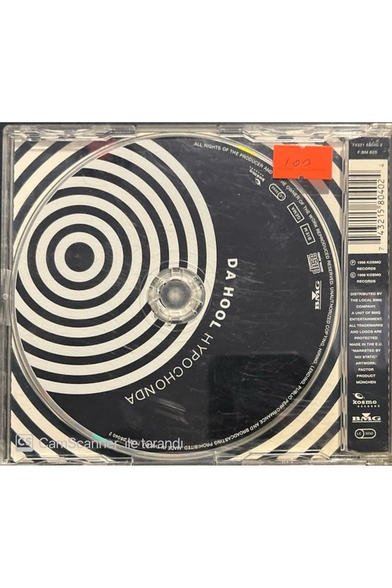 (PLAK DEĞİLDİR CD DİR) Da Hool Hypochonda Maxi Single Cd