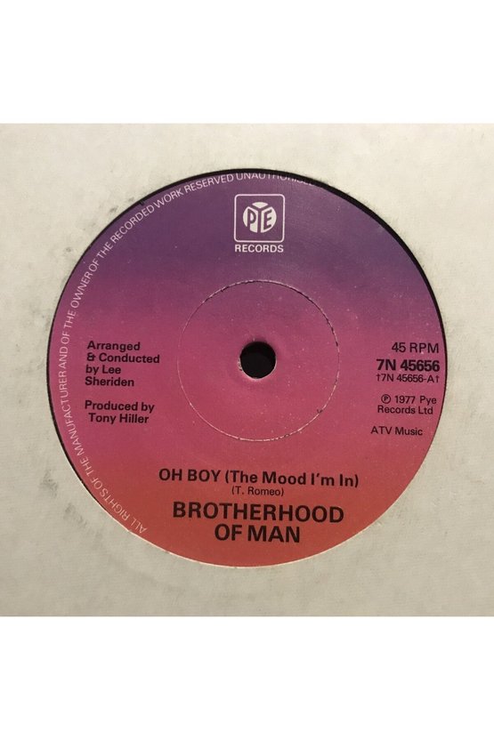 Brotherhood Of Man Oh Boy 45lik Plak