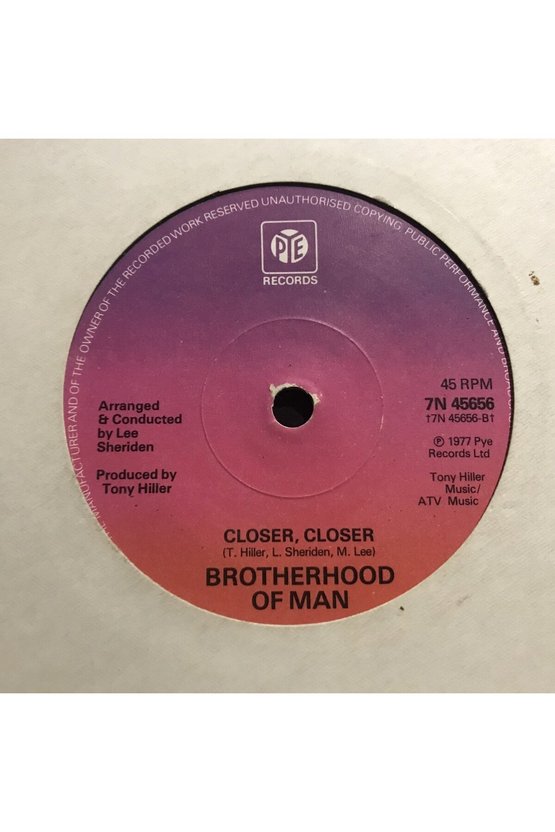 Brotherhood Of Man Oh Boy 45lik Plak