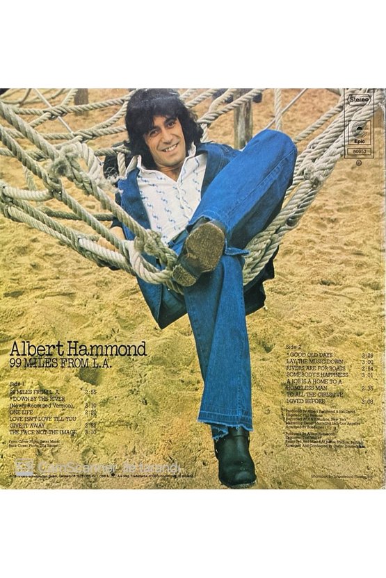 Albert Hammond 99 Miles From L.A. LP Plak