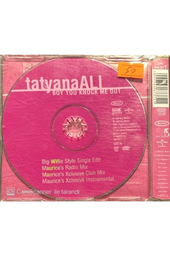 (PLAK DEĞİLDİR CD DİR) Tatyana Ali Boy You Knock Me Out Maxi Single Cd