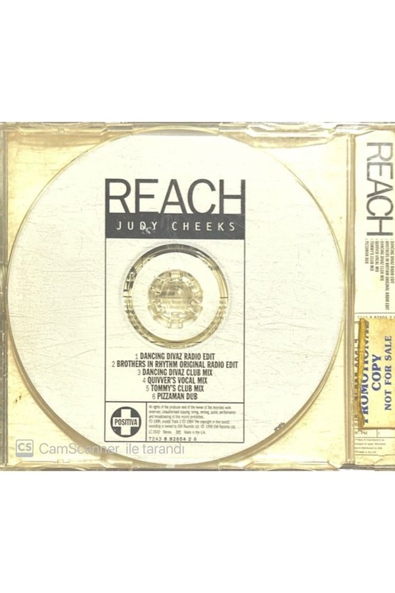 (PLAK DEĞİLDİR CD DİR) Judy Cheeks Reach Maxi Single Cd