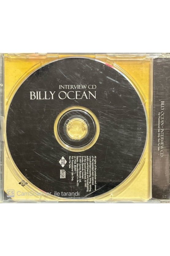 (PLAK DEĞİLDİR CD DİR) Billy Ocean Interview Maxi Single Cd