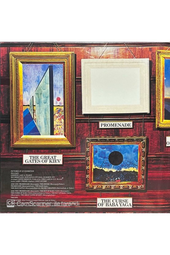 Emerson Lake Palmer Pictures At An Exhibition LP Plak