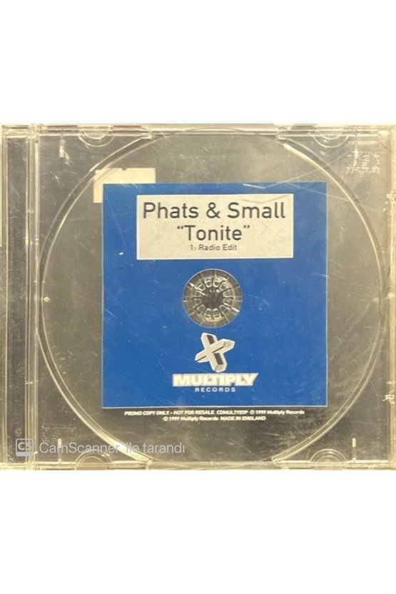 (PLAK DEĞİLDİR CD DİR) Phats & Small Tonite Maxi Single Cd