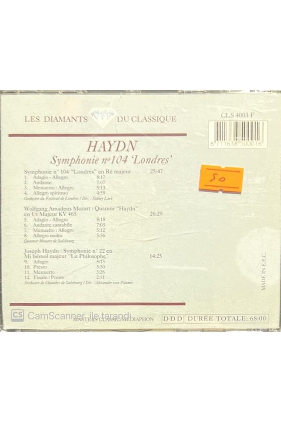 (PLAK DEĞİLDİR CD DİR) Haydn Symphonie No.104 Cd