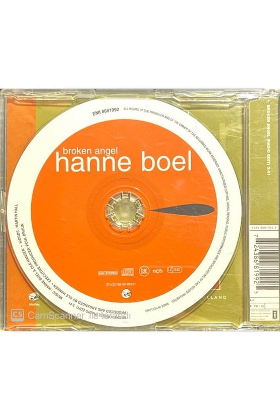 (PLAK DEĞİLDİR CD DİR) Hanne Boel Broken Angel Maxi Single Cd