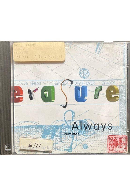 (PLAK DEĞİLDİR CD DİR) Erasure Alyways Remixes Maxi Single Cd