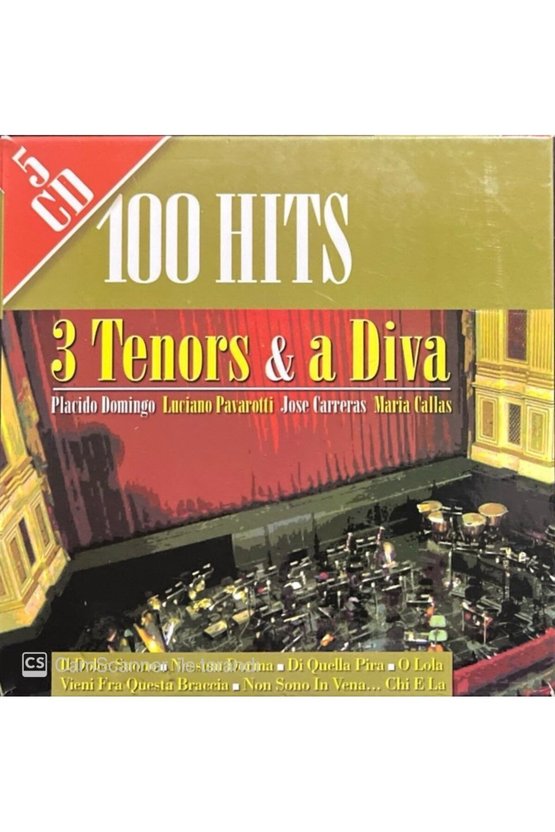 (PLAK DEĞİLDİR CD DİR) 3 Tenors & A Diva 100 Hits 5 Cd