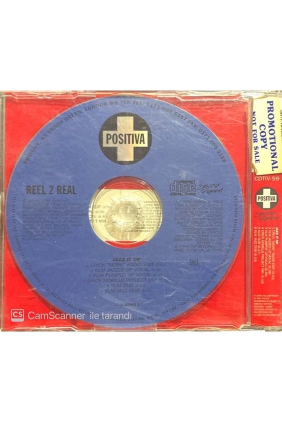 (PLAK DEĞİLDİR CD DİR) Reel 2 Real Jazz It Up Maxi Single Cd