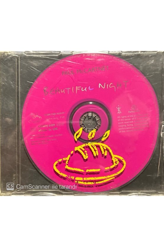(PLAK DEĞİLDİR CD DİR) Paul Mccartney Beautiful Night Maxi Single Cd