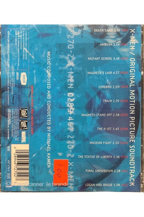 (PLAK DEĞİLDİR CD DİR) X-men Soundtrack Cd